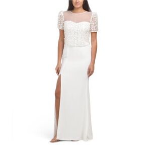 NWT Dress The Population | Amanda White Floral
Embellished Bridal Gown